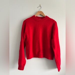 Women's Red Crewneck Sweater